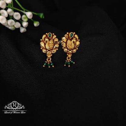 92.5 SILVER PEACOCK EARRINGS-RCM1392