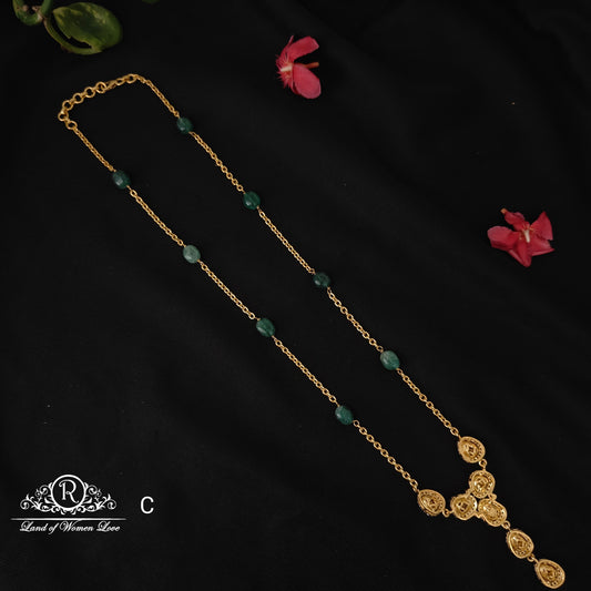 92.5 silver simple and Cute beads chain with locket-RC87-159P51