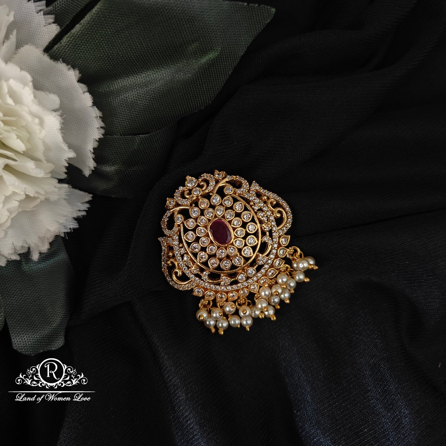 92.5-SILVER CZ PENDANT -RCM1529