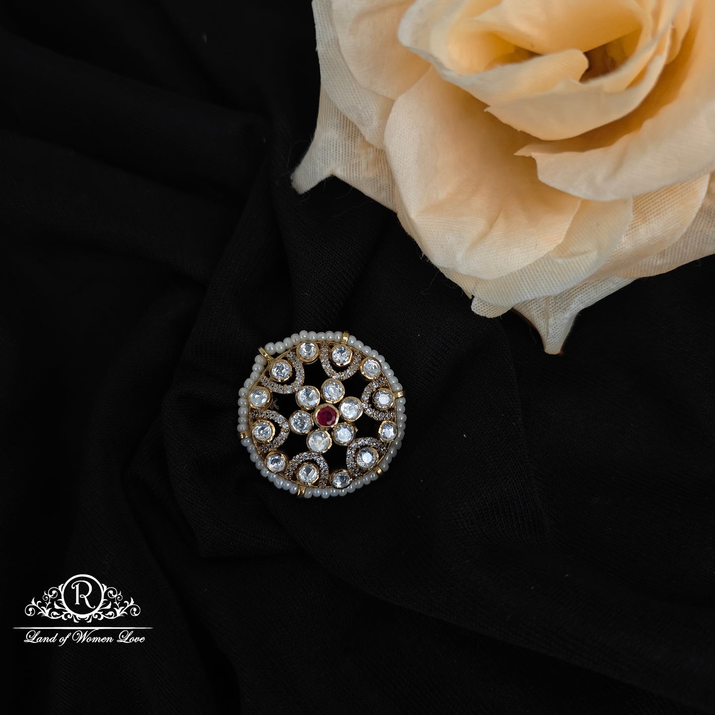 92.5 Silver Mossinate Side Locket -RCMJ282