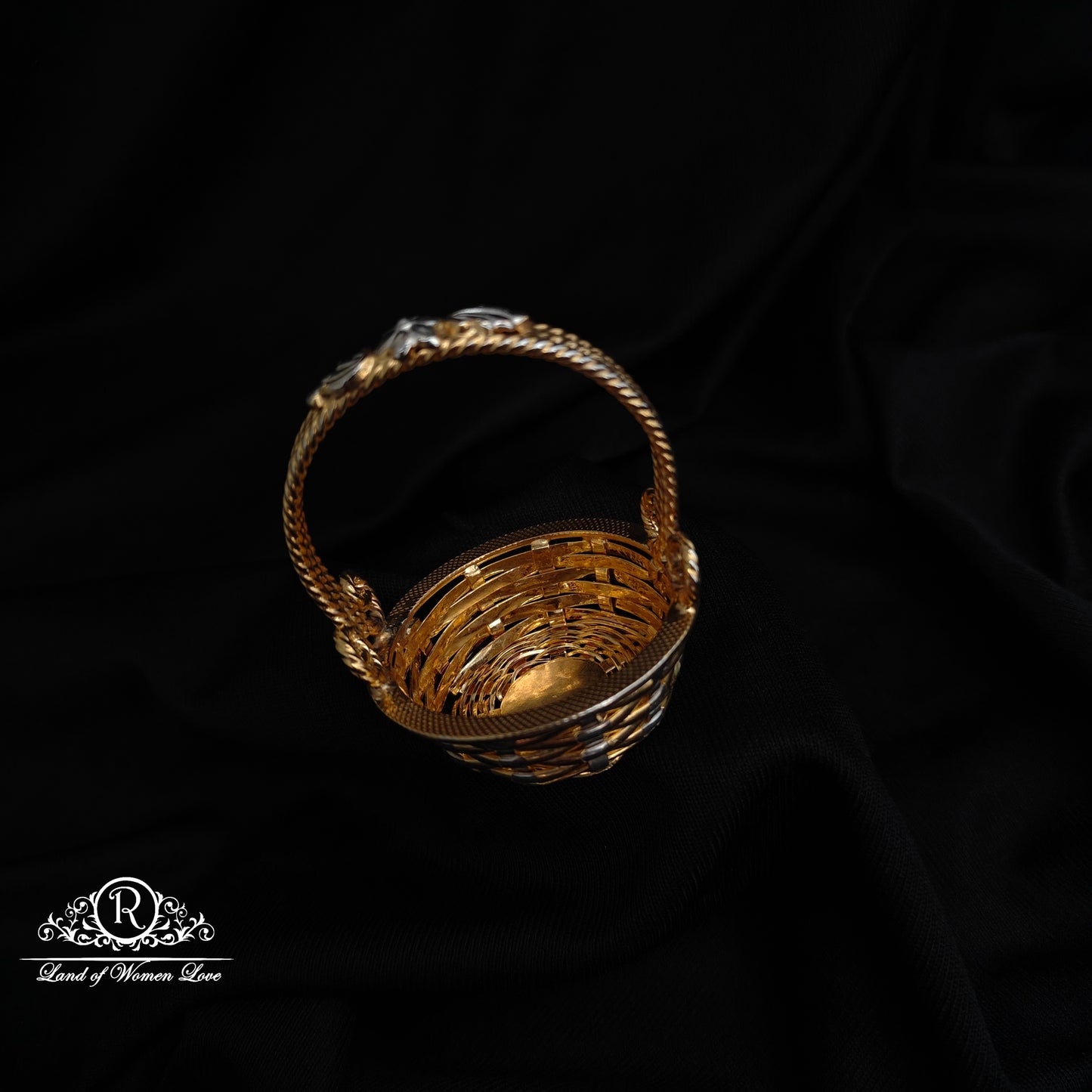 SILVER WITH GOLD POLISH POOLA SAJJA-RCRS16