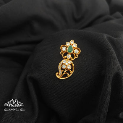 92.5 Silver with gold polish pendant -RCR228