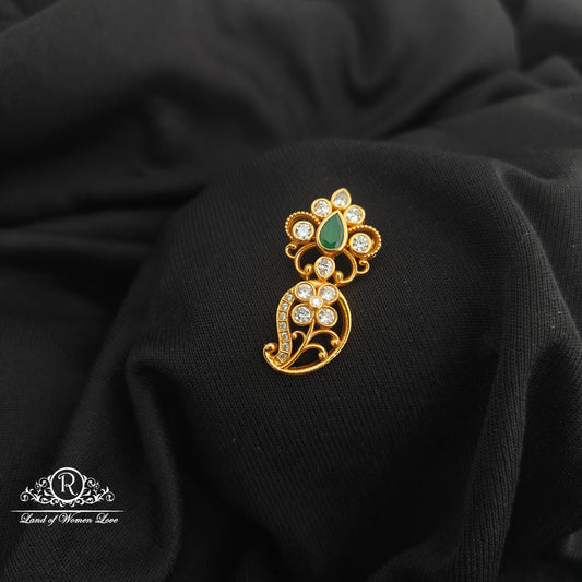 92.5 Silver with gold polish pendant -RCR228