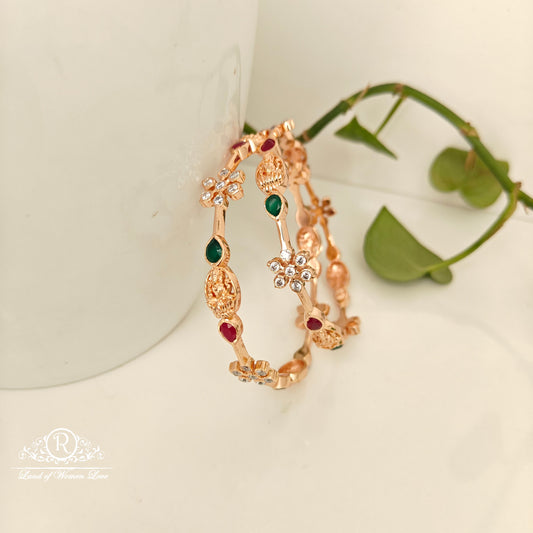 92.5 SILVER ROSE GOLD POLISH BANGLES-RCM1409