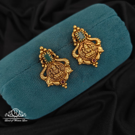 92.5-SILVER LAKSHMI DEVI EARRINGS-RCM1509