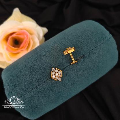 92.5 Silver White locket with earrings set-RCJR1100RCJR1101