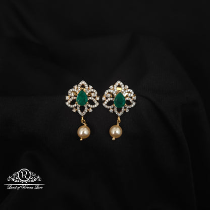 92.5 SILVER DIAMOND FINISHING  EARRINGS-RCZP031