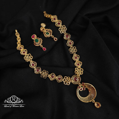 92.5 silver premium ruby necklace-RCHD005