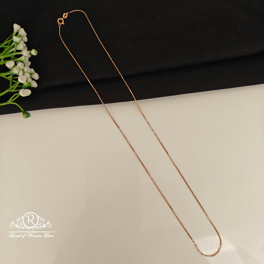 92.5 SILVER ROSE GOLD CHAIN-RCG359-6