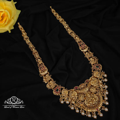 92.5 SILVER LAKSHMI DEVI KUNDAN HARAM-RCMB005