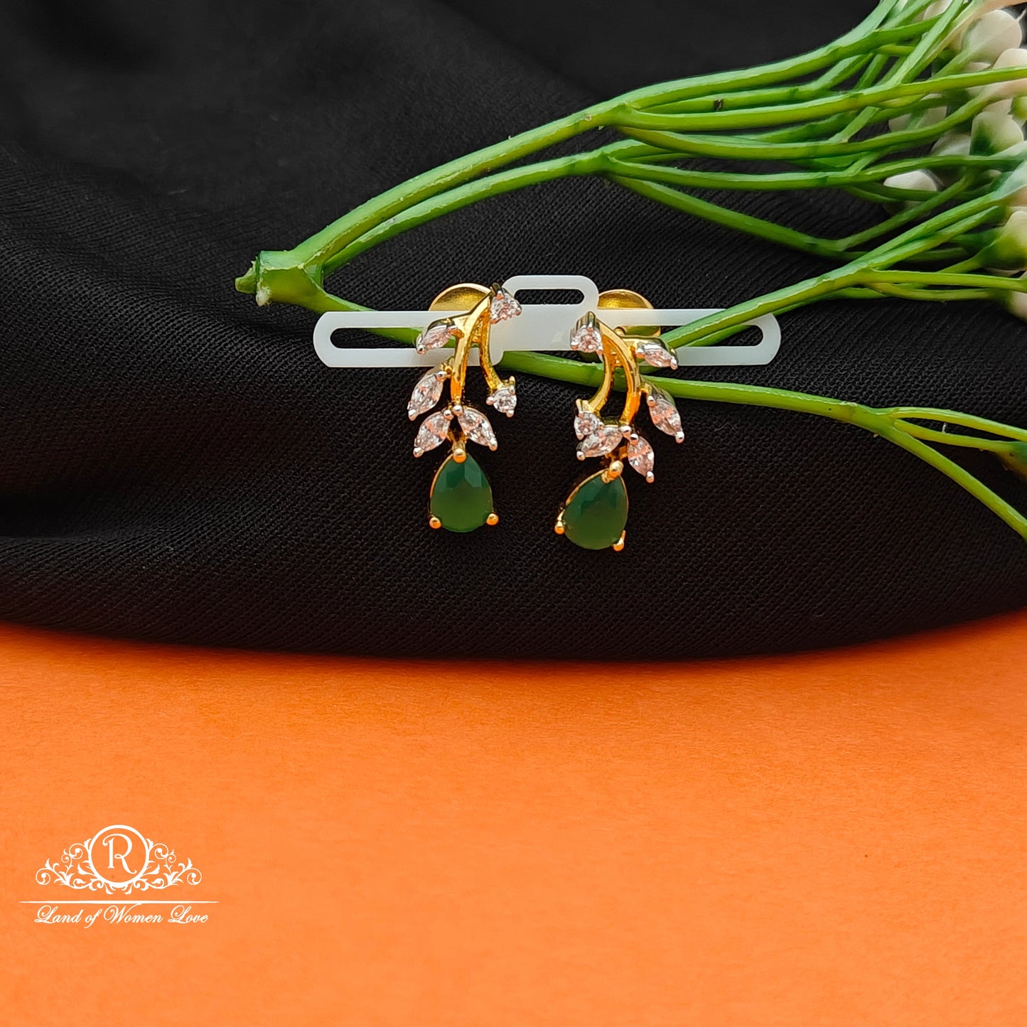 92.5 SILVER Diamond Finishing Earrings-RCCP95-1