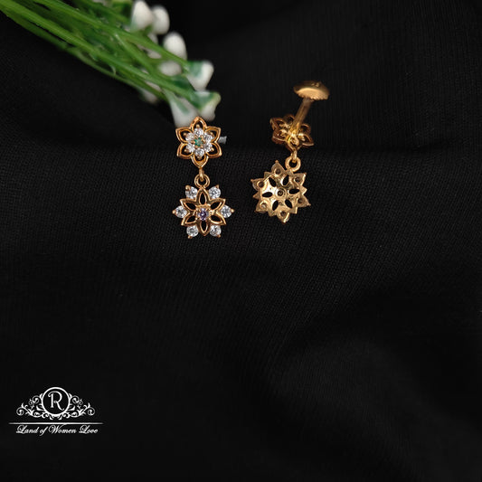 92.5 SILVER STONE EARRINGS-RCHD079