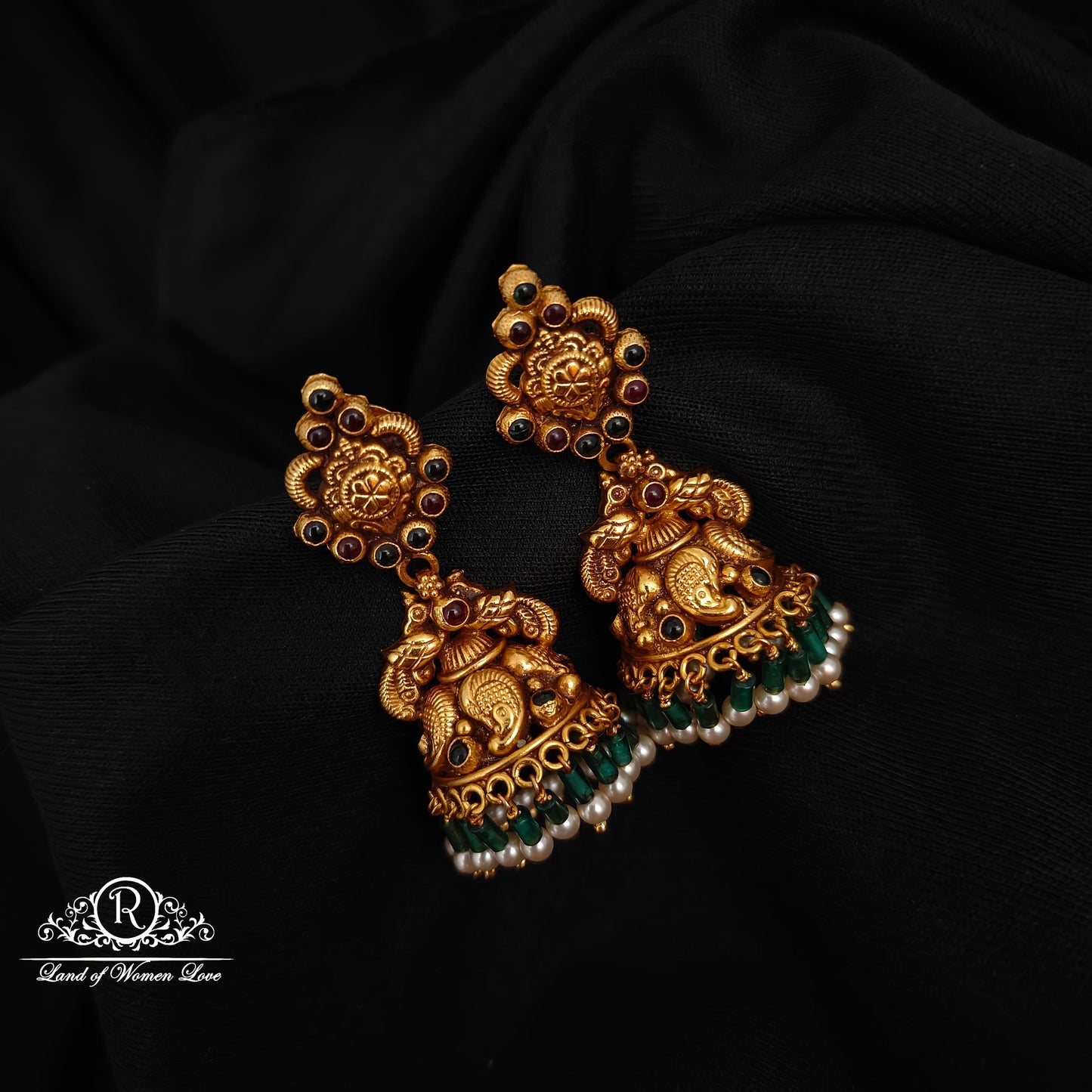 92.5 SILVER  PEACOCK JUMKAS-RCP183