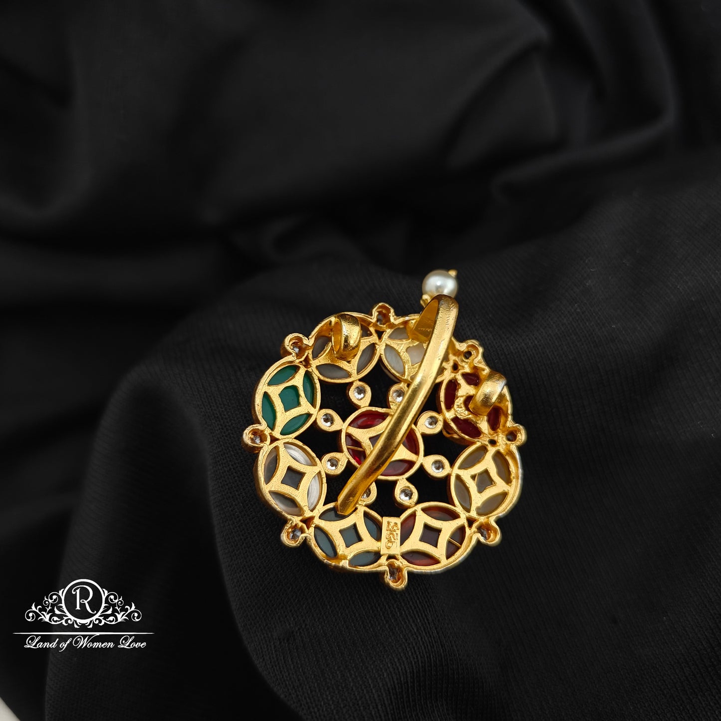 92.5 Silver navaratna pendent -RCM1619