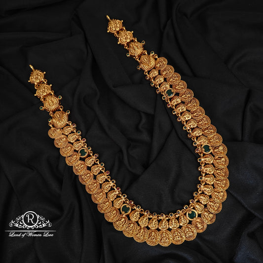 92.5-SILVER LAKSHMI DEVI WITH PEACOCK DESGIN KASUHARAM-RCZ947