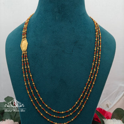 Corals Silver Chandhra Haram-RCK208