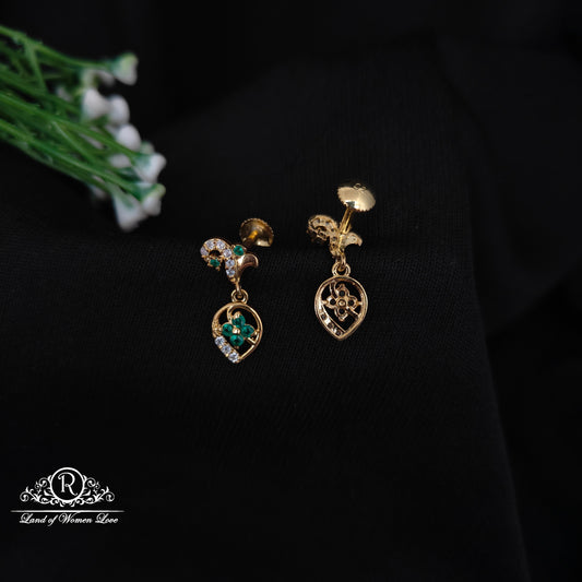 92.5 SILVER STONE EARRINGS-RCHD090