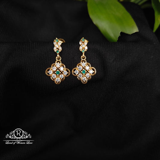 92.5 SILVER STONE EARRINGS-RCHD038