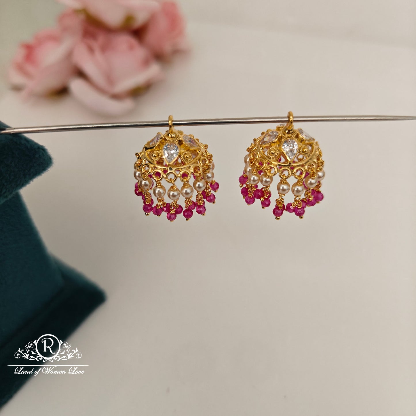 92.5 Silver changeable jumkas-RCBH027