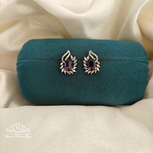 92.5 silver flower design diamond finishing  earrings -RCR218