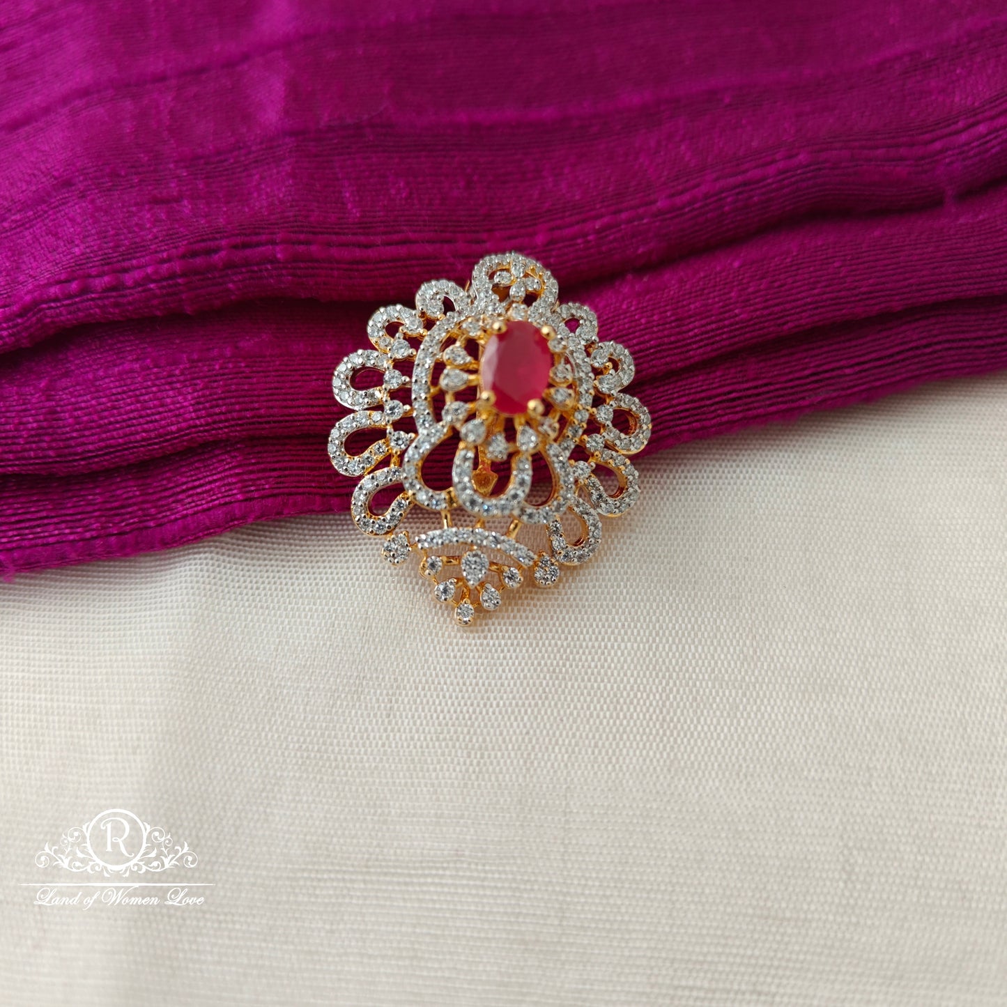 92.5 SILVER Diamond Finishing Pendant-RCSB005