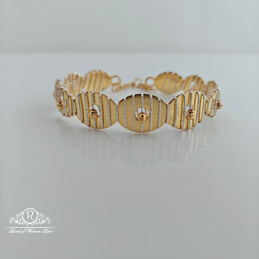 92.5 silver 2 tone italian Bracelet-RCMC009