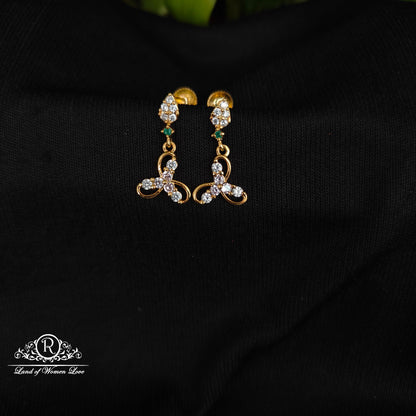 92.5 SILVER STONE EARRINGS-RCHD041