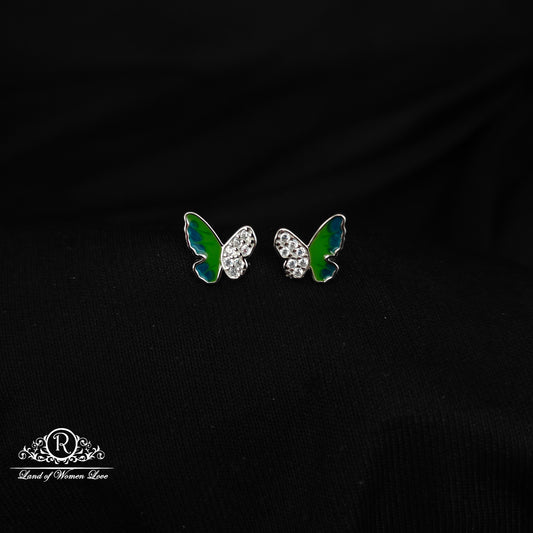 92.5 SILVER KIDS SPECIAL  BUTTERFLY EARRINGS-RCG359-2