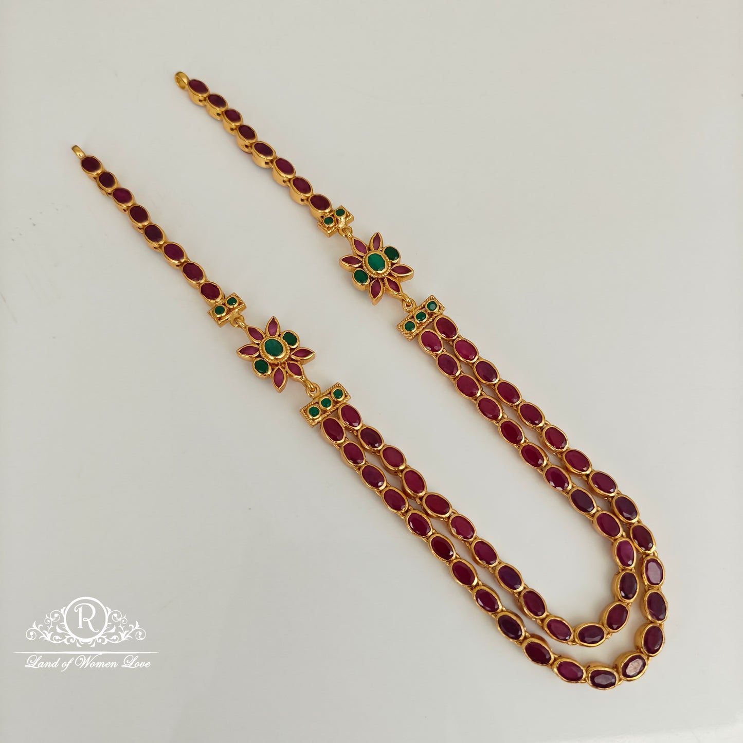 92.5 silver two side necklace set-RCL82