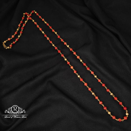 92.5 silver simple and Cute corals beads mala-S086