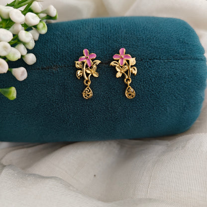 92.5 Ultra premium flower design earrings-RCR168