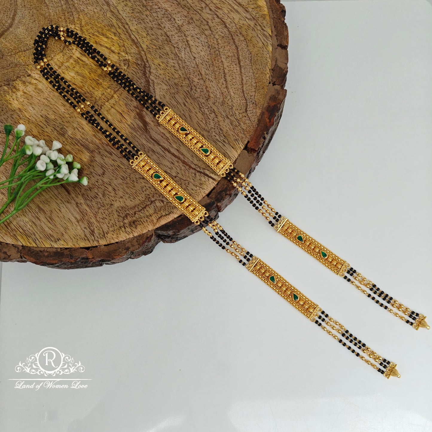 92.5-SILVER BLACK BEADS CHAIN-RCNB01