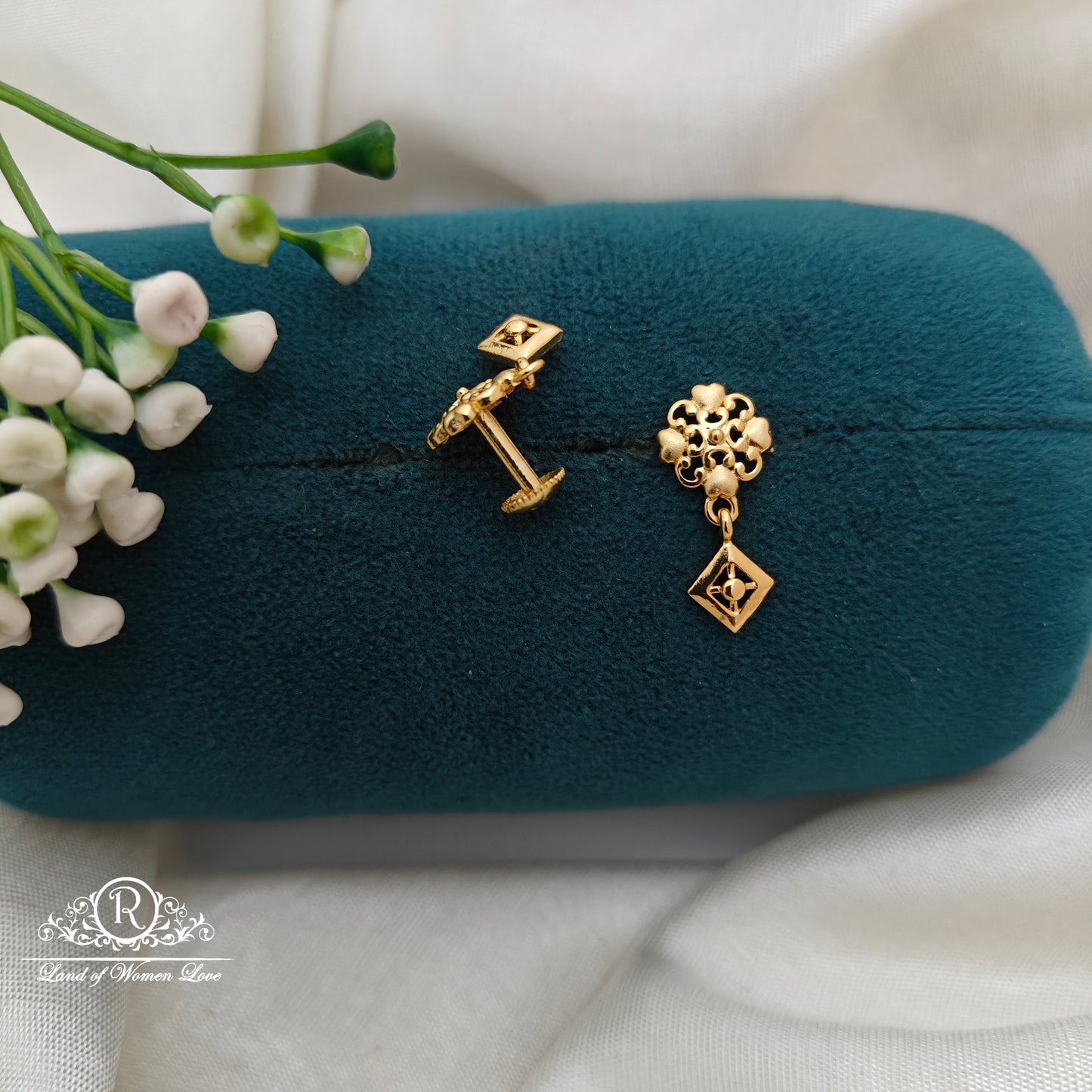 92.5 Silver Small Earrings-RCR056