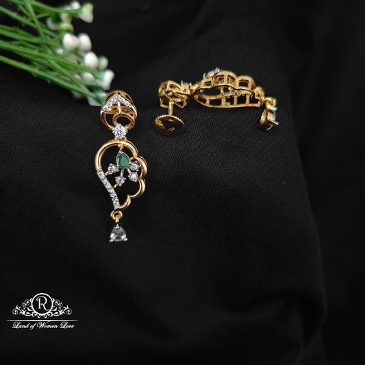92.5 SILVER STONE EARRINGS-RCHD066