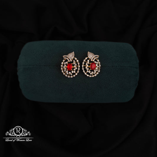 92.5 SILVER DIAMOND FINISHING EARRINGS-RCM1473
