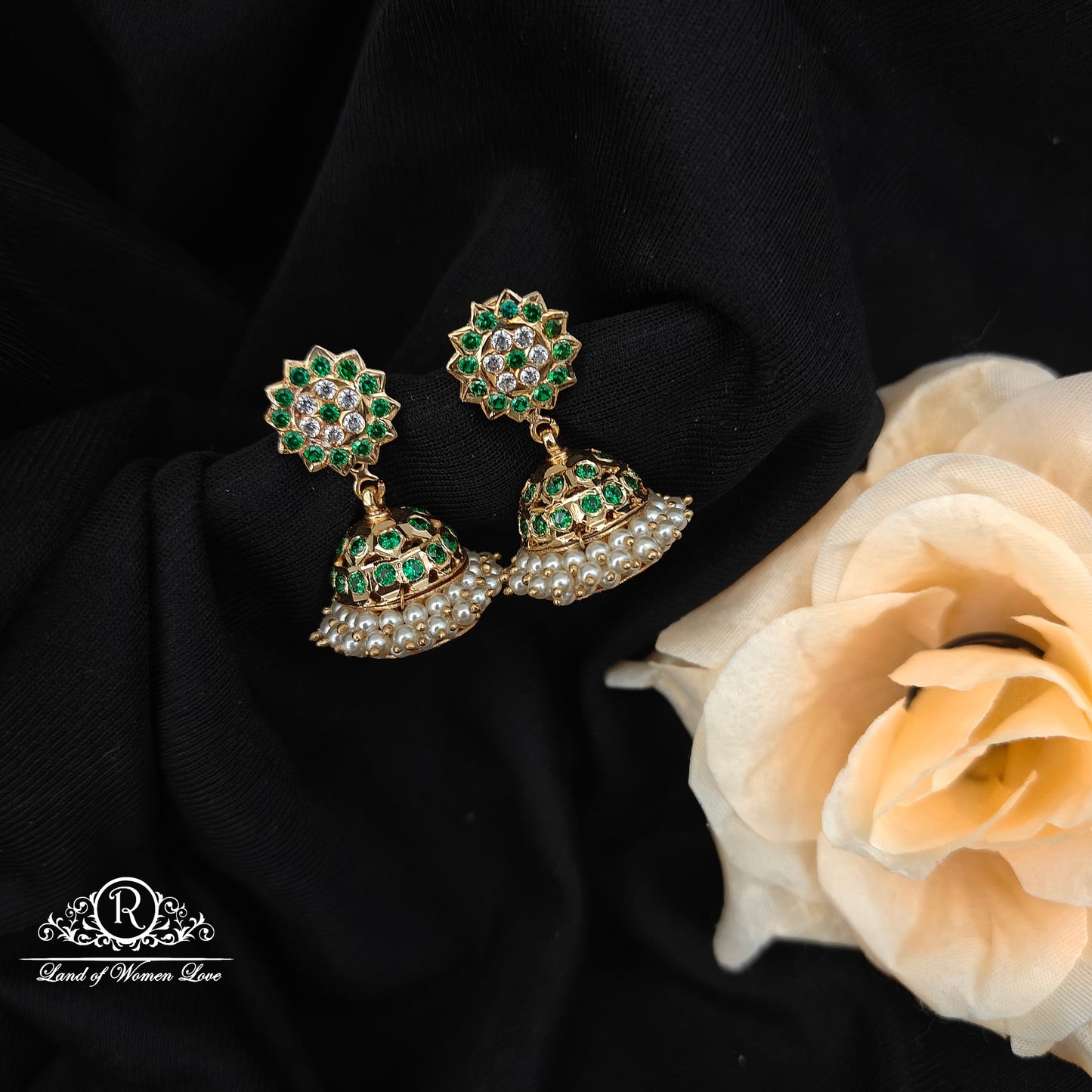 92.5 Silver Hand Made Jumkas-RCK313