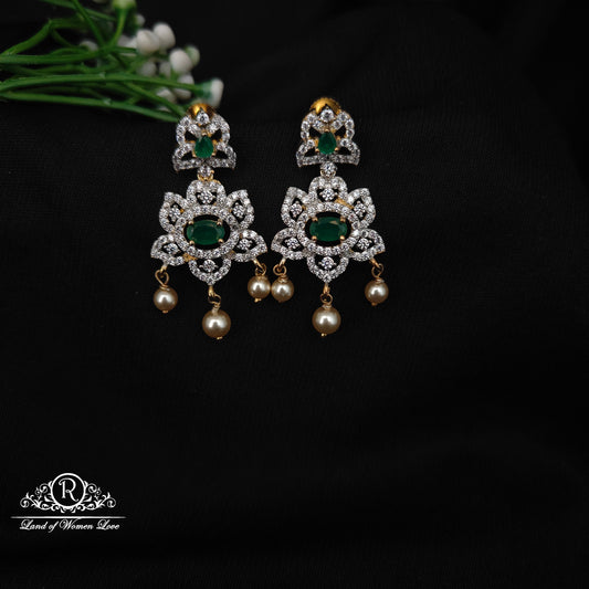 92.5 SILVER STONE EARRINGS-RCHD061