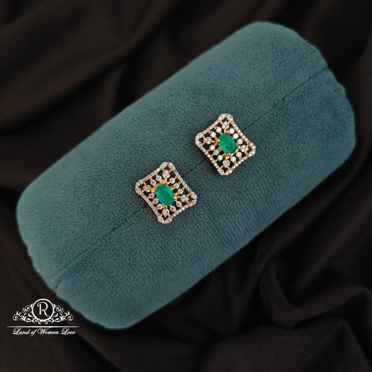 92.5 SILVER DIAMOND FINISHING EARRINGS-RCM1466