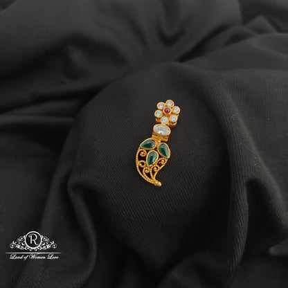 92.5 Silver with gold polish pendant -RCR229