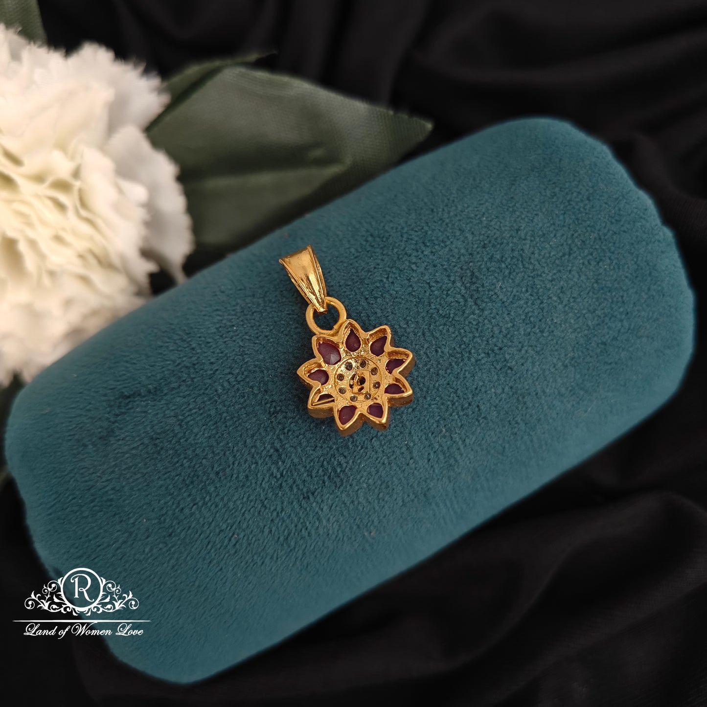 92.5-SILVER RUBY STONE LOCKET -RCM1524