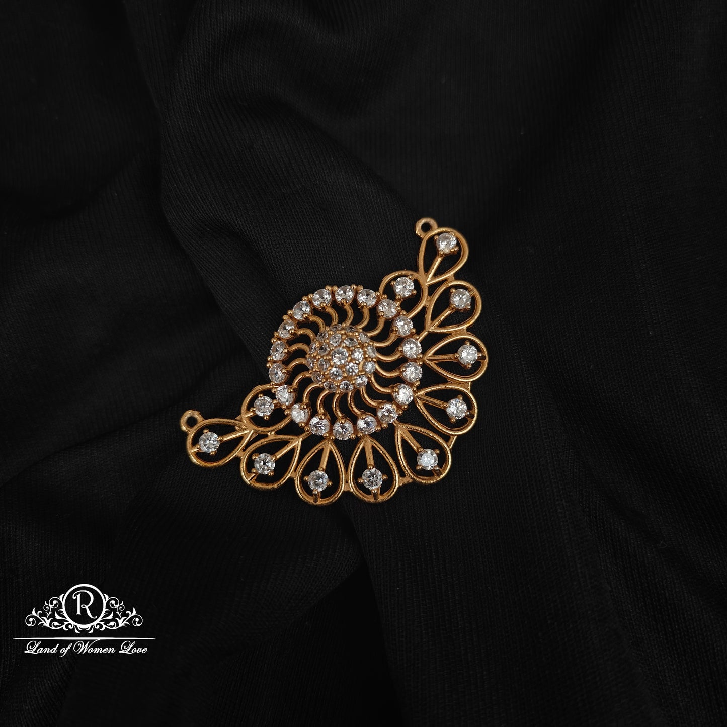 92.5 silver cz stones mala locket-RCH1155