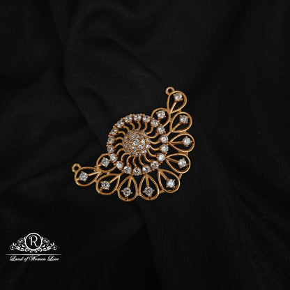 92.5 silver cz stones mala locket-RCH1155