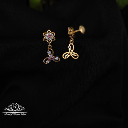 92.5 SILVER STONE EARRINGS-RCHD048