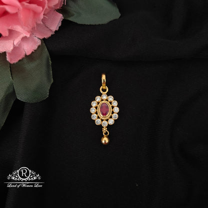 92.5 silver simple and Cute with gold balls locket-M308