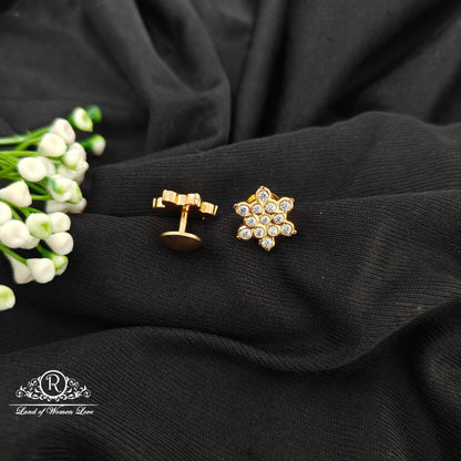 92.5  Silver white stones earrings -RCM1603