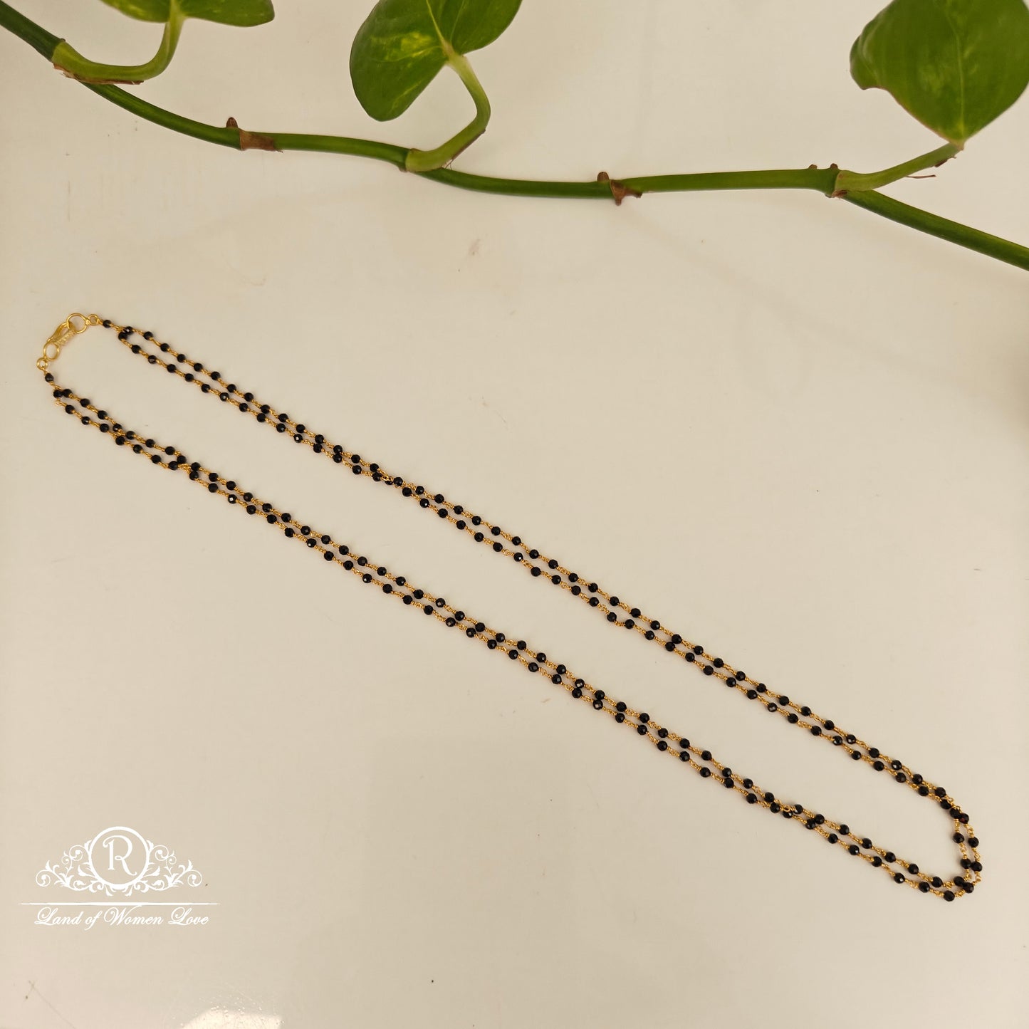 92.5 SILVER SEMI BLACK DIAMONDS CHAIN-RCH1048