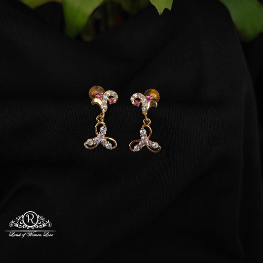 92.5 SILVER STONE EARRINGS-RCHD049