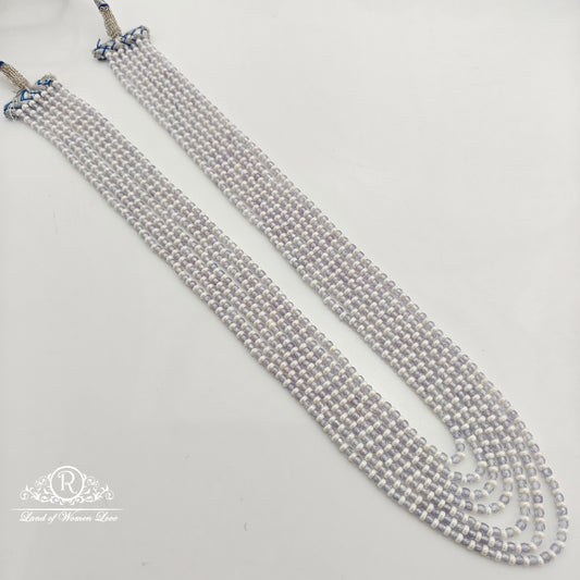 Lite Lavender colour beads potha mala-RCJM276