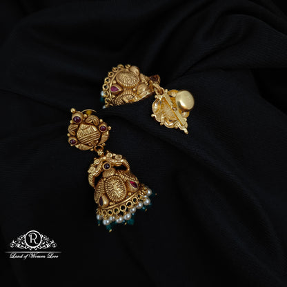 92.5 SILVER  PEACOCK JUMKAS-RCP180