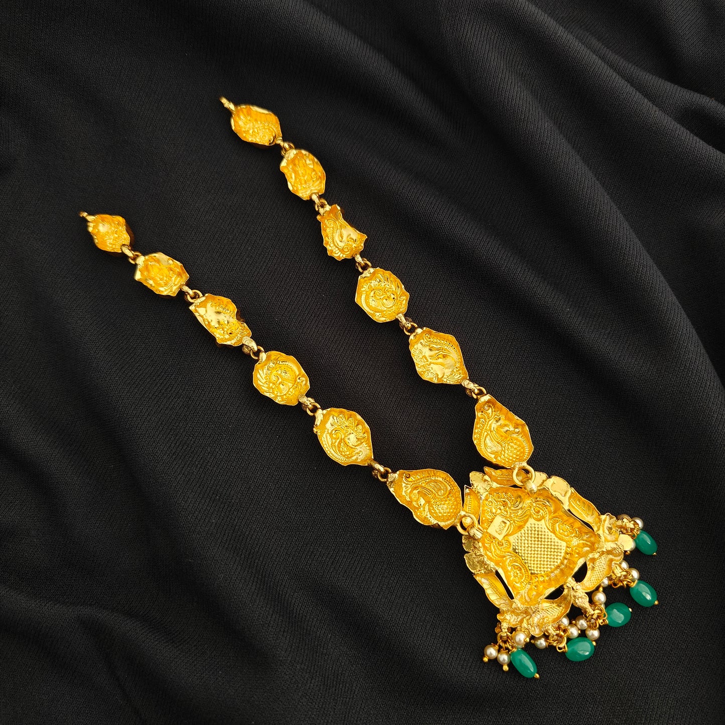 92.5 silver Nakshi  Necklace-RCV379